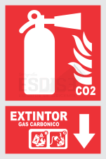 señal extintor gas carbonico co2