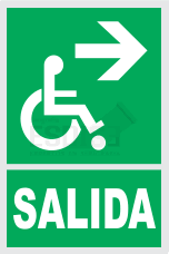 señal salida derecha discapacitado