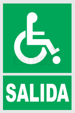 señal salida discapacitado